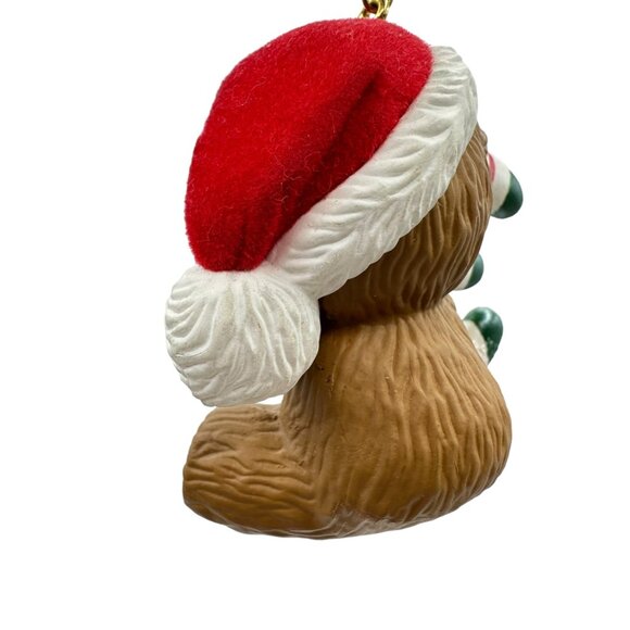 My 3rd Christmas 93 Bear Ornament With Candy Cane Holiday Decoration Childs - Picture 4 of 10